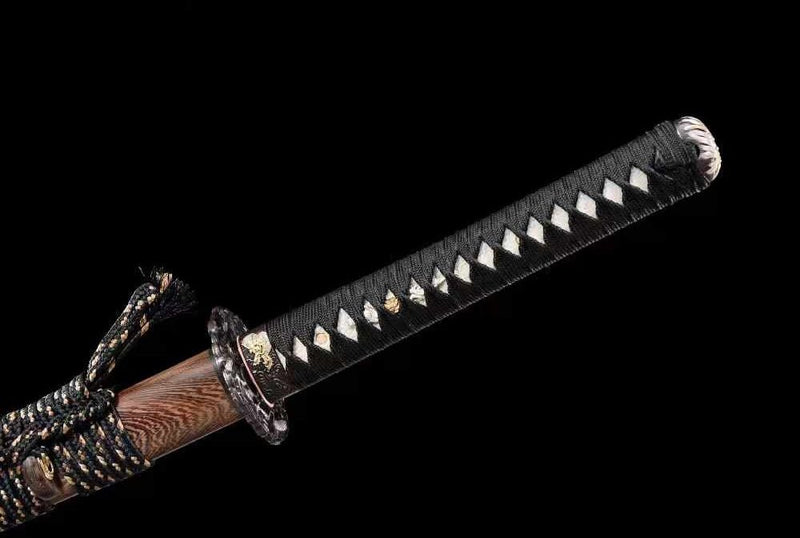 Katana War Dragon Damascus Folded Clay Tempered Rosewood Saya 戰龍 | KatanaSwordArt Katana For Sale