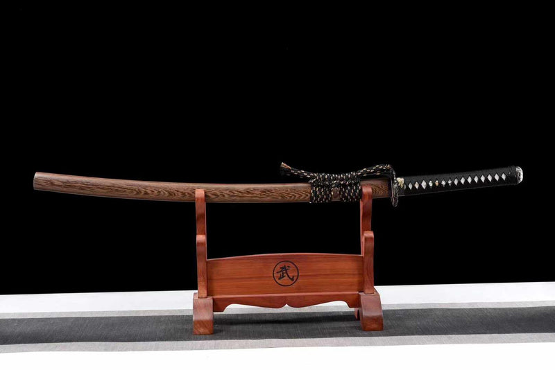 Katana War Dragon Damascus Folded Clay Tempered Rosewood Saya 戰龍 | KatanaSwordArt Katana For Sale