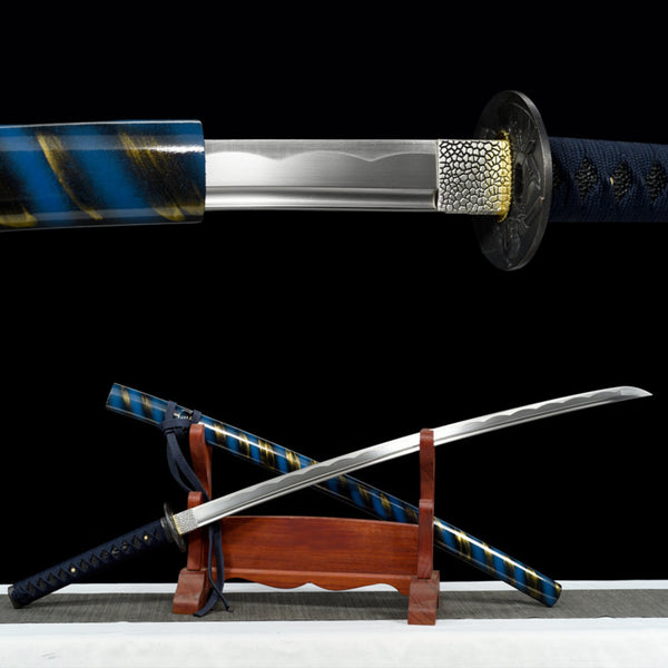 Katana WuSheng Medium Carbon Steel Blue Saya 武聖 | KatanaSwordArt Katana For Sale