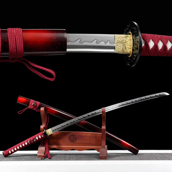 Katana Xueren Manganese Steel Red Saya 血刃 | KatanaSwordArt Katana For Sale