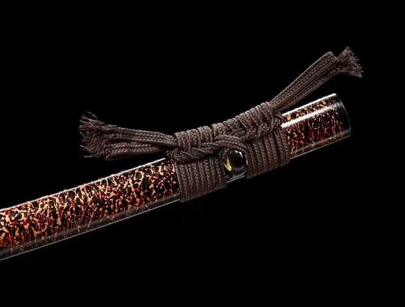 Katana YanYu Damascus Folded Red Blade 炎獄 | KatanaSwordArt Katana For Sale