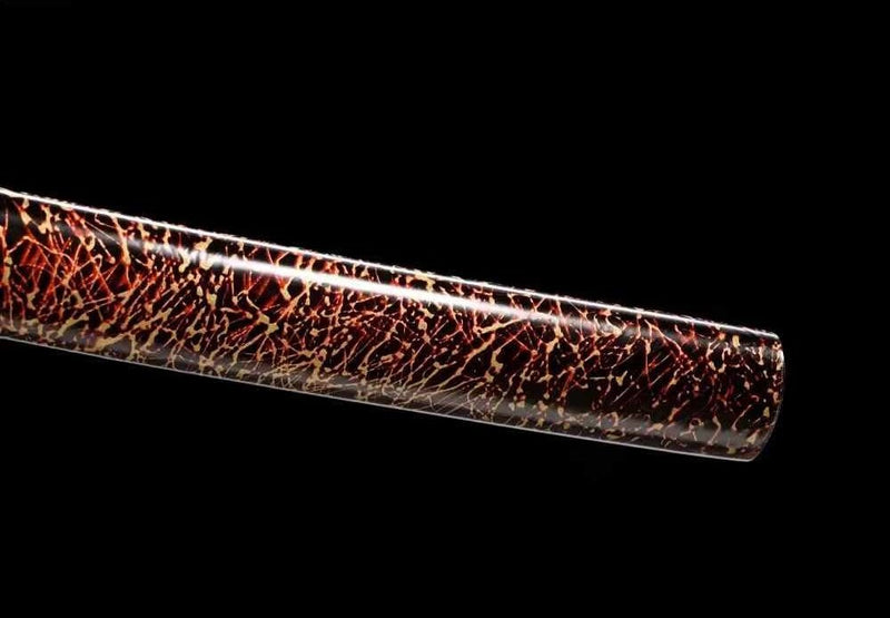 Katana YanYu Damascus Folded Red Blade 炎獄 | KatanaSwordArt Katana For Sale