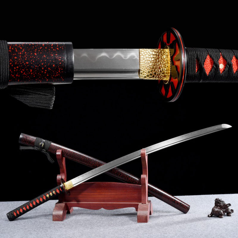 Katana Zijing T10 Clay Tempered Red 紫荊 | KatanaSwordArt Katana For Sale