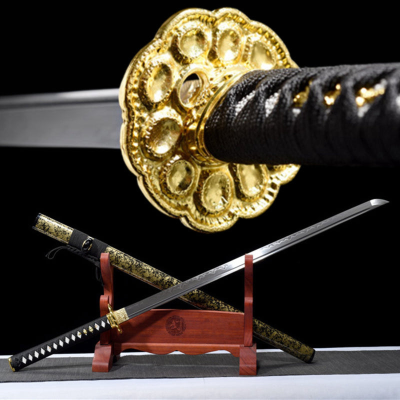 Straight Katana Jinkui T10 Clay Tempered Blade 金葵 | KatanaSwordArt Katana For Sale