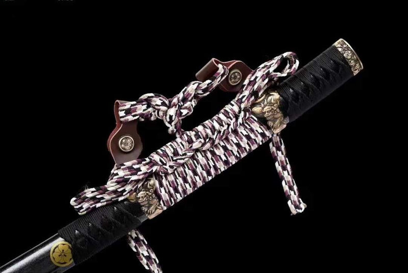 Tachi Sword Huche Sanmai Steel Clay Tempered Black Saya 虎徹 | KatanaSwordArt Katana For Sale