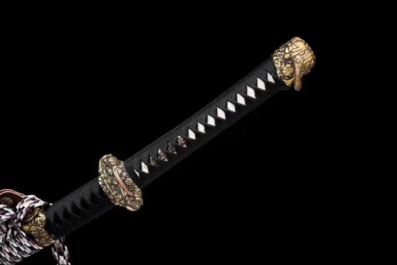 Tachi Sword Huche Sanmai Steel Clay Tempered Black Saya 虎徹 | KatanaSwordArt Katana For Sale