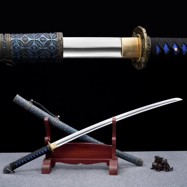 Tachi Sword Qianbi High Speed Steel Blue 千幣 | KatanaSwordArt Katana For Sale