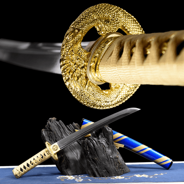 Tanto Sword Dharma Damascus Steel Blue 達摩 | KatanaSwordArt Tanto For Sale 2025