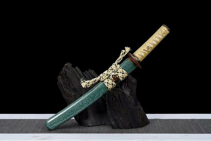 Tanto Sword JiangChuan T10 Clay Tempered Green 江川 | KatanaSwordArt Tanto For Sale