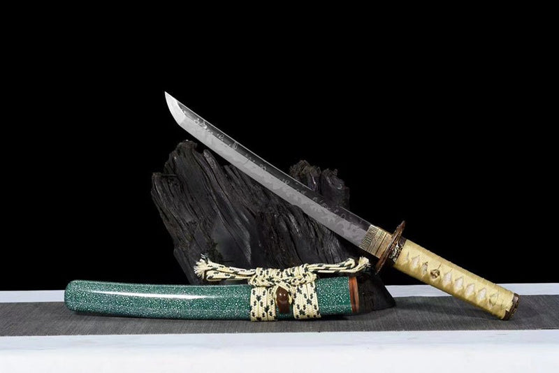 Tanto Sword JiangChuan T10 Clay Tempered Green 江川 | KatanaSwordArt Tanto For Sale