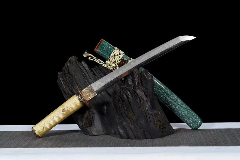 Tanto Sword JiangChuan T10 Clay Tempered Green 江川 | KatanaSwordArt Tanto For Sale