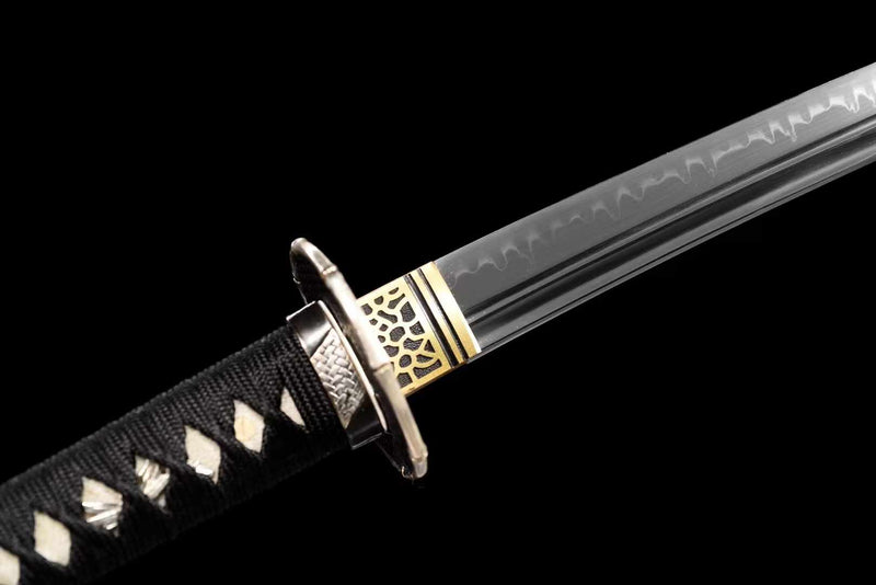 Wakizashi Kogarasu Maru Sandalwood Bamboo T10 Clay Tempered 檀竹 | KatanaSwordArt Wakizashi For Sale