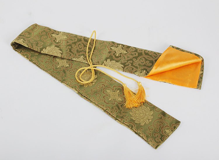 REAL Japanese Katana Sword Bag Green Flower Silk | Sword Bag Australia