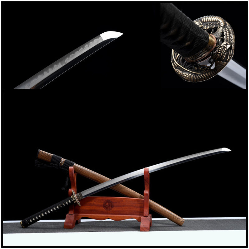 Katana Huangquan T10 Clay Tempered Brown Saya 黃泉 | KatanaSwordArt Katana For Sale