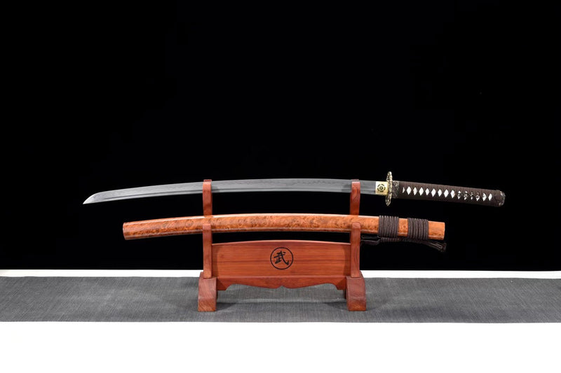 Katana Xiuji T10 Clay Tempered Orange Saya 秀吉 | KatanaSwordArt Katana For Sale