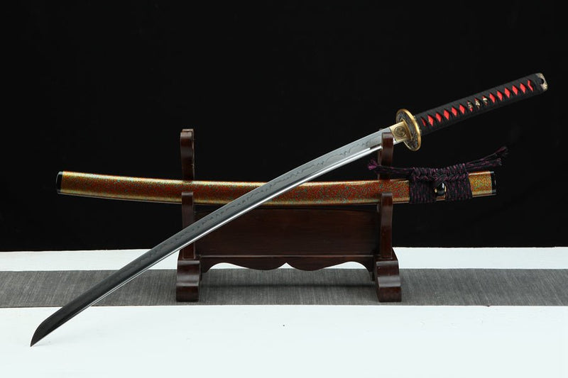 Katana Yupi T10 Clay Tempered Red Saya 雨披 | KatanaSwordArt Katana For Sale