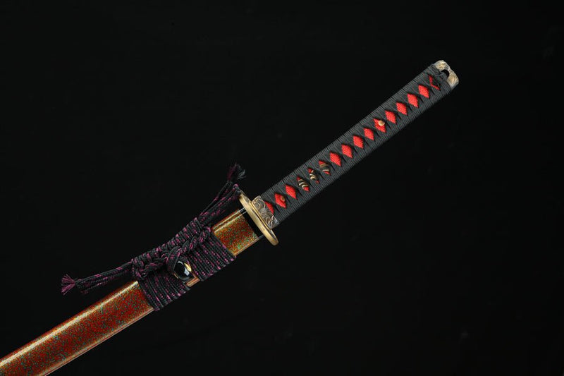 Katana Yupi T10 Clay Tempered Red Saya 雨披 | KatanaSwordArt Katana For Sale