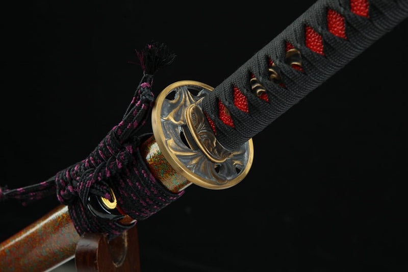 Katana Yupi T10 Clay Tempered Red Saya 雨披 | KatanaSwordArt Katana For Sale