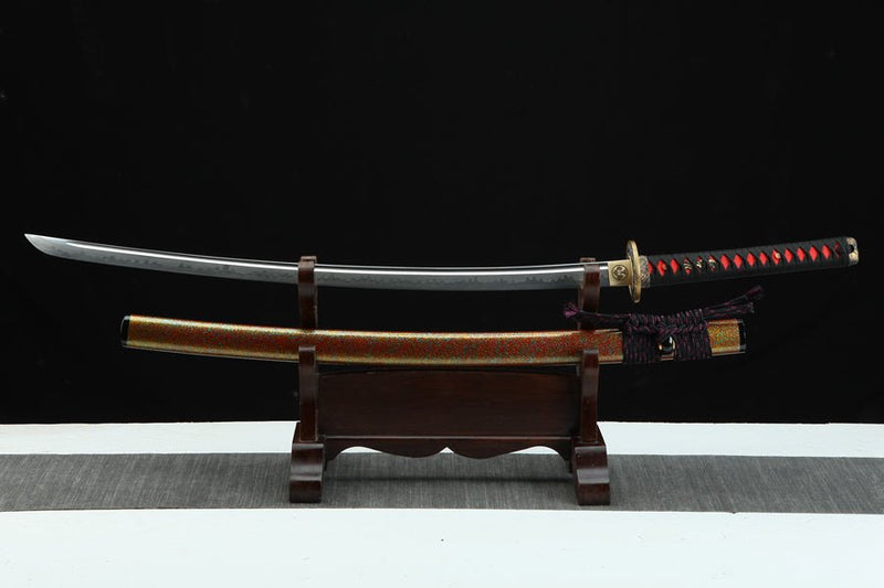 Katana Yupi T10 Clay Tempered Red Saya 雨披 | KatanaSwordArt Katana For Sale