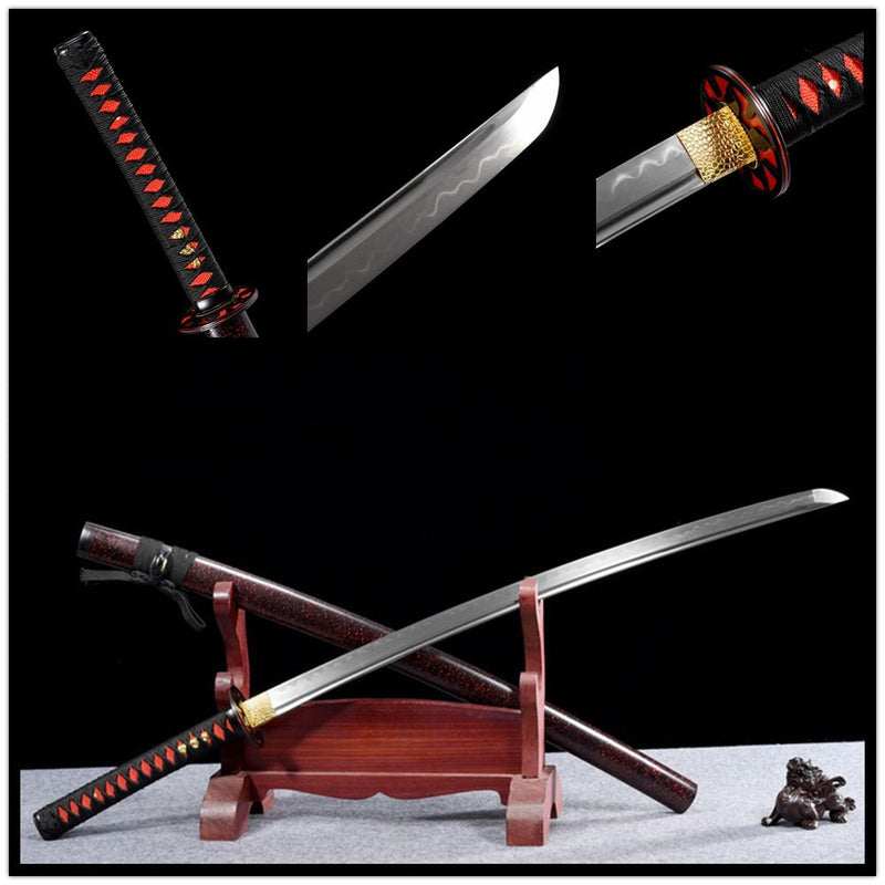 Katana Zijing T10 Clay Tempered Red 紫荊 | KatanaSwordArt Katana For Sale