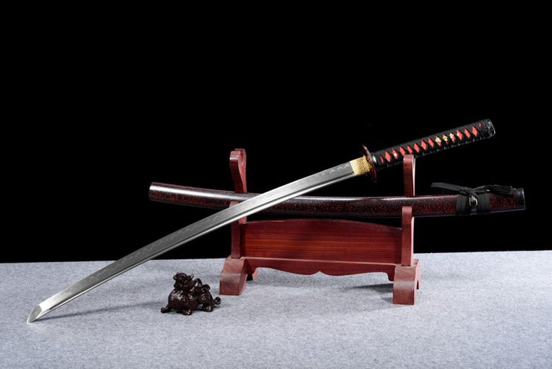 Katana Zijing T10 Clay Tempered Red 紫荊 | KatanaSwordArt Katana For Sale