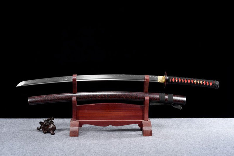 Katana Zijing T10 Clay Tempered Red 紫荊 | KatanaSwordArt Katana For Sale