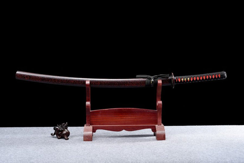 Katana Zijing T10 Clay Tempered Red 紫荊 | KatanaSwordArt Katana For Sale